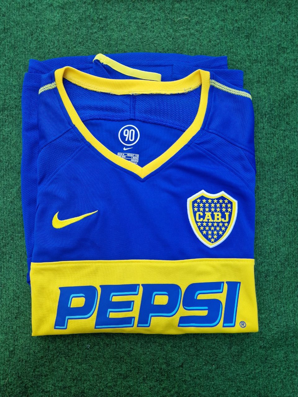 Carlos Tevez Boca Juniors 2003 2004 Retro Long Sleeve Football Jersey Kit