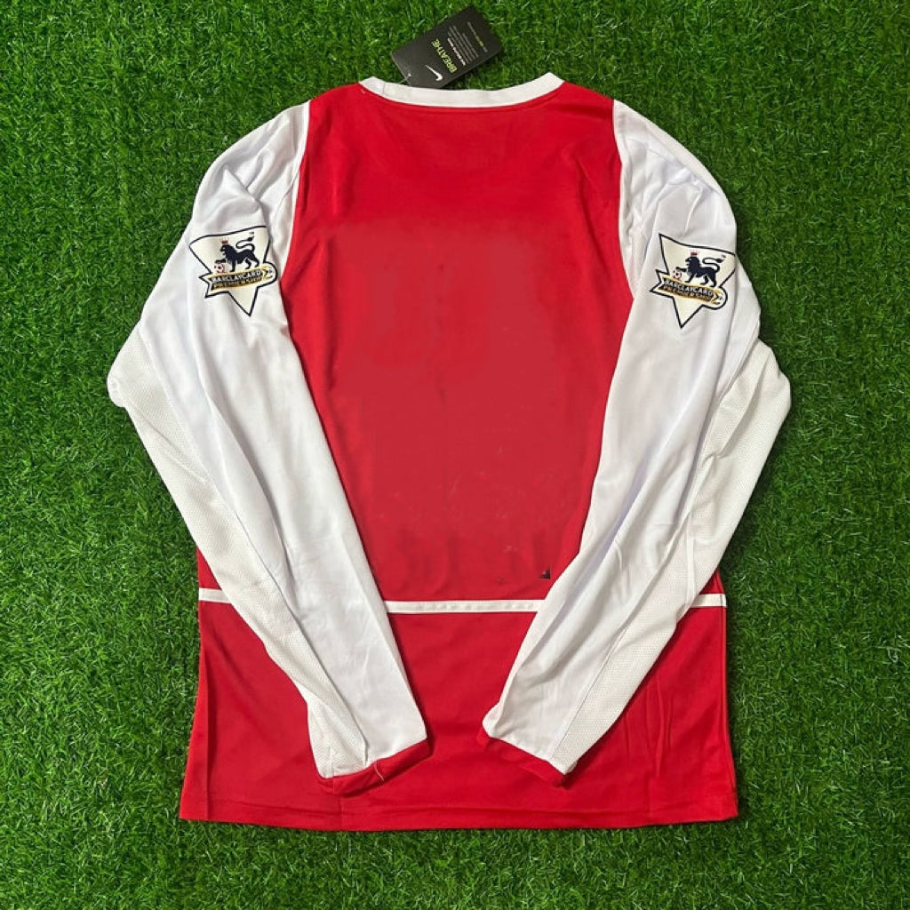 Arsenal Home o2 2002 Retro Long Sleeve Football Jersey Kit