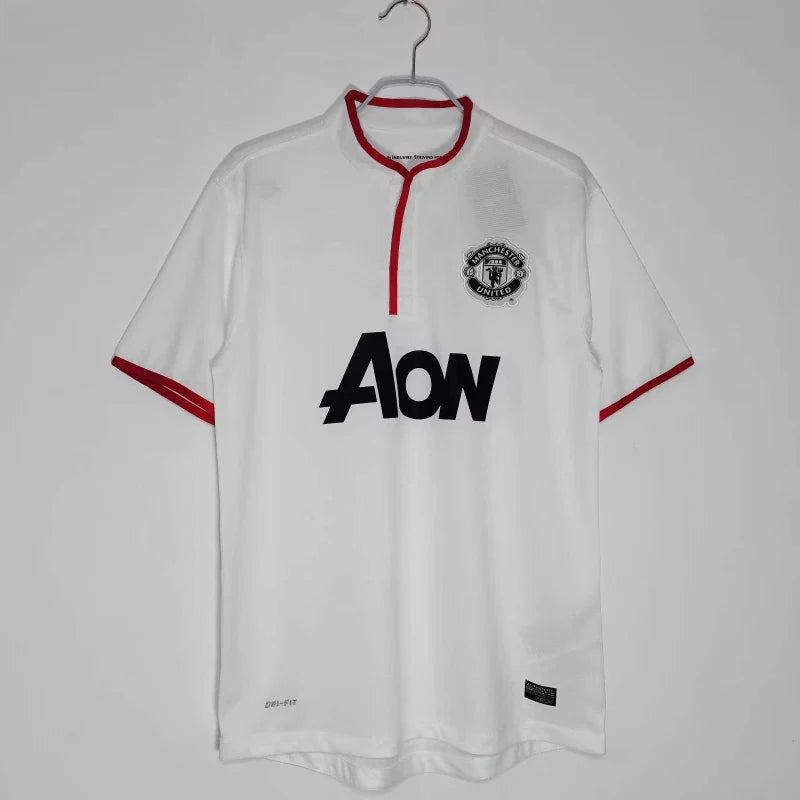 Manchester United 2012-2013 White Away Black Retro Fan Version