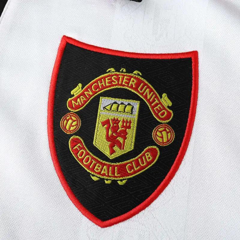 F.C Manchester United 1998 Season Away White Retro Jersey Trikot Soccer Kit