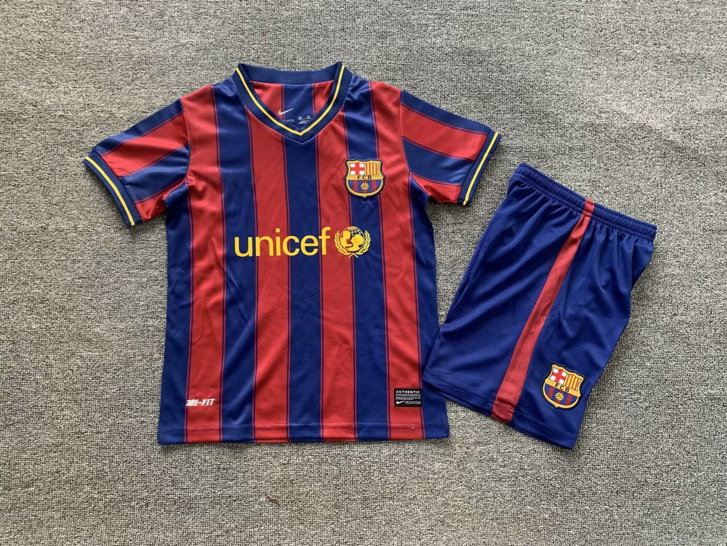 Barcelona Home Kids Children Set Retro Football Jersey Kinder