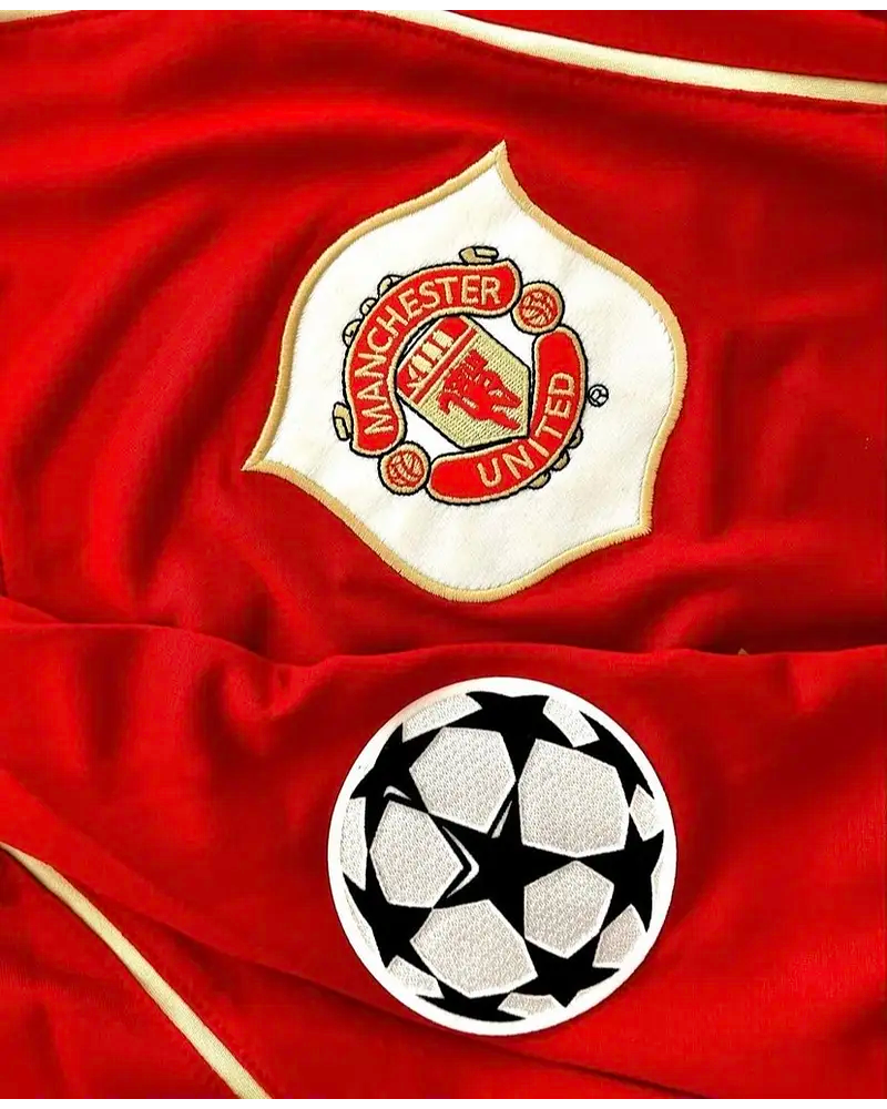 Cristiano Ronaldo #7 Manchester United 2006 2007 Red Golden Football Jersey