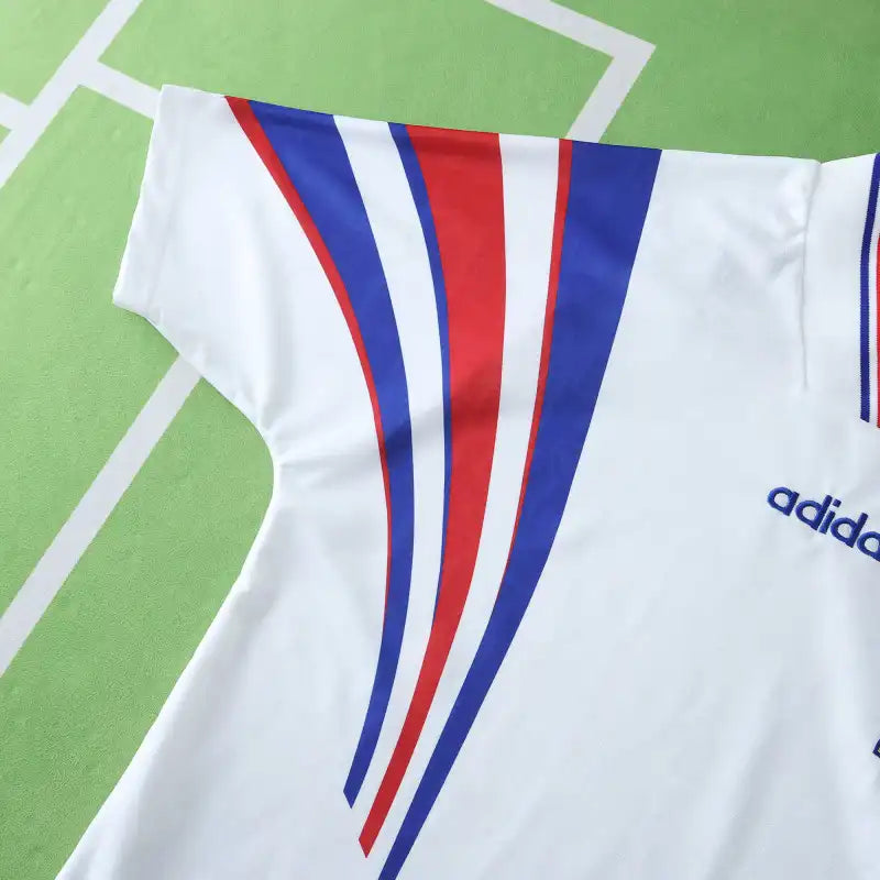 Season France 1996 Away White Retro Jersey Trikot Soccer Kit