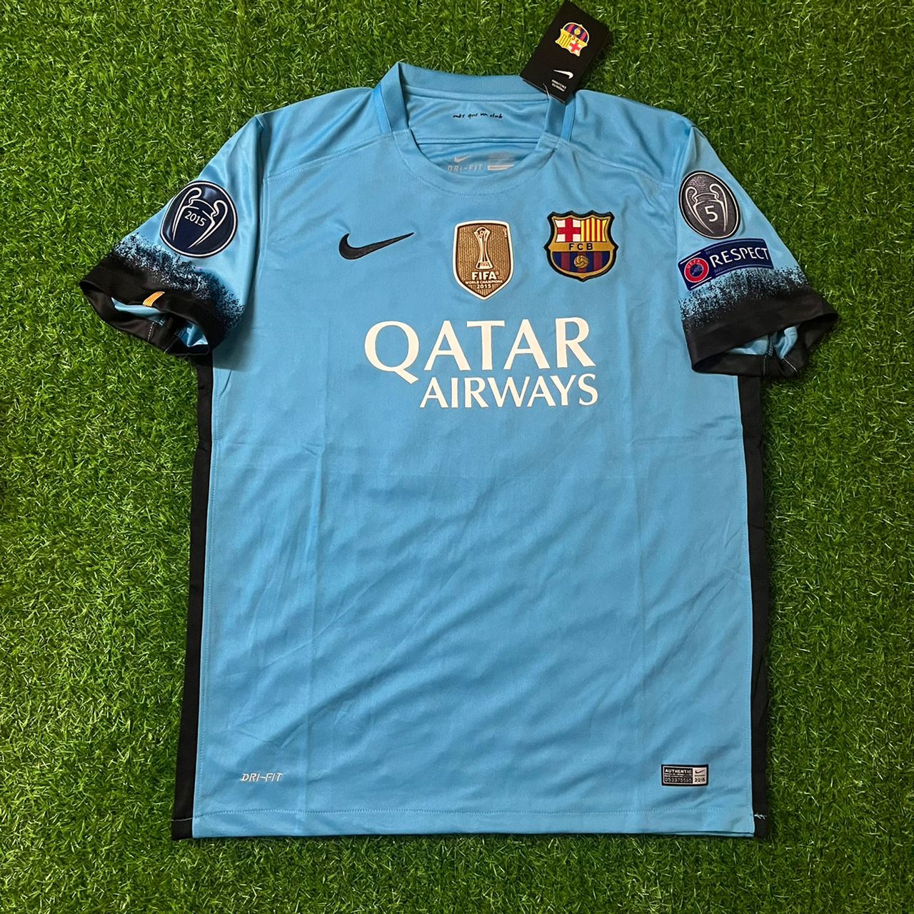 Lionel Messi Barcelona 2015 - 2016 Champions League Retro Football Jersey Kit