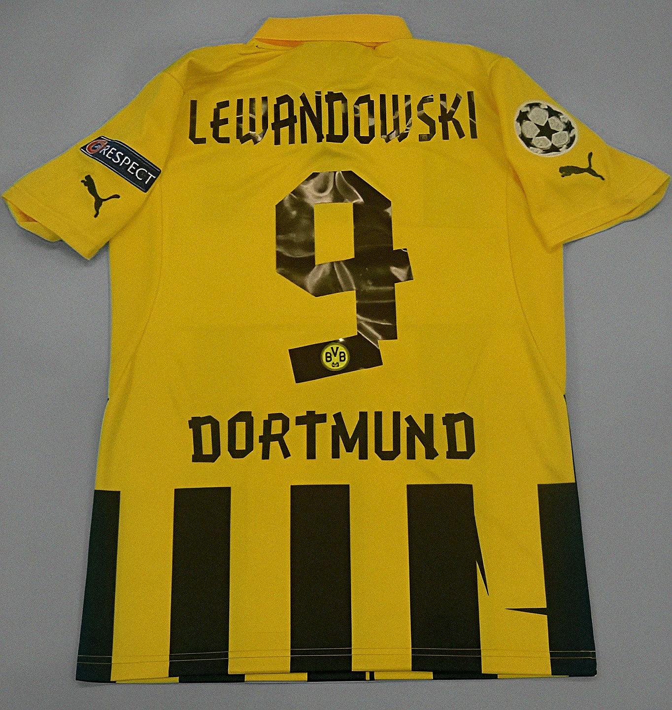 Robert Lewandowski 9 - Dortmund Home 2012/13 Champions League Retro Kit Jersey Maillot Trikot