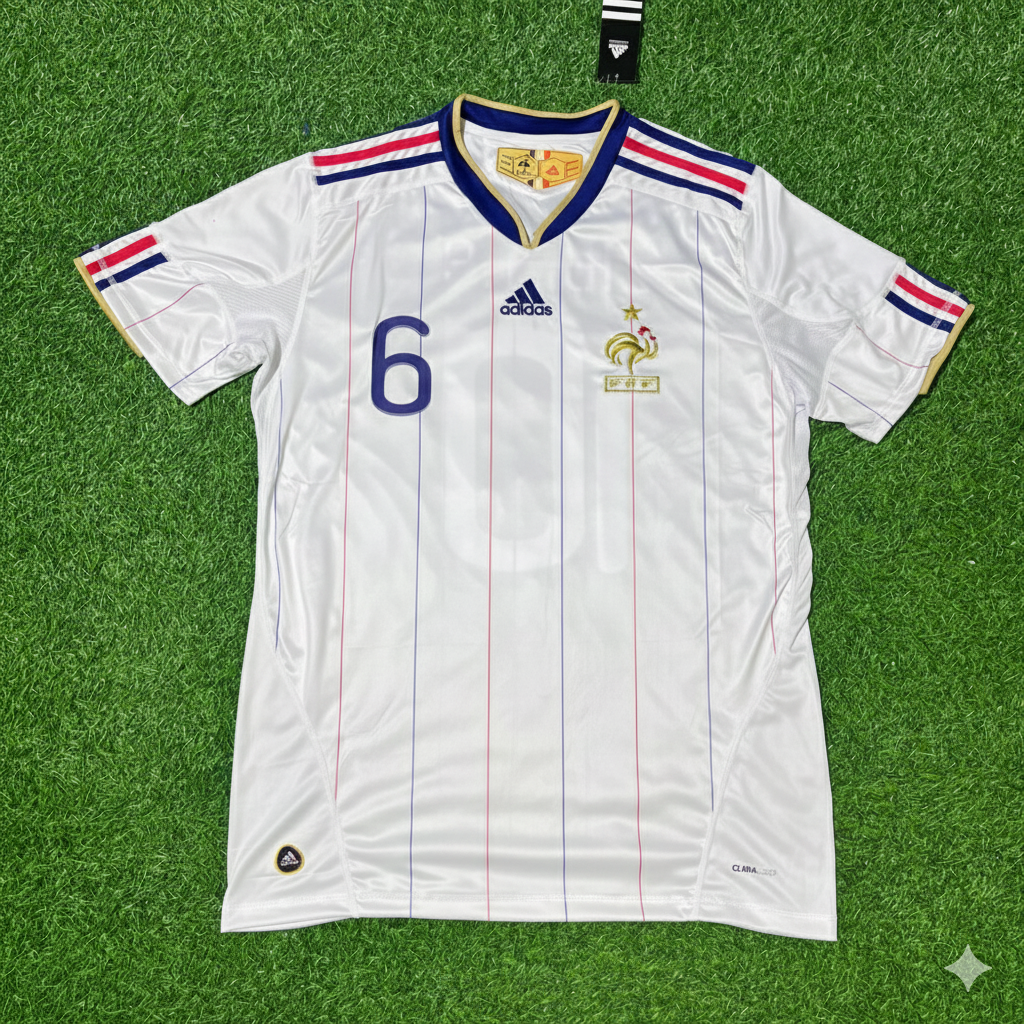 France EURO 2004 Claude Makelele Retro Football Jersey Kit