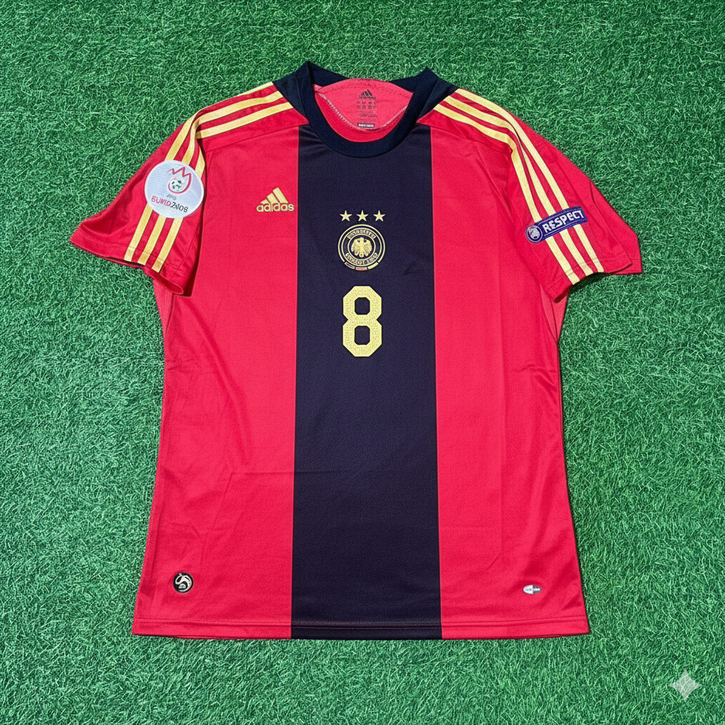 Germany EURO 2008 Torsten Frings Away Red Retro Football Jersey Kit
