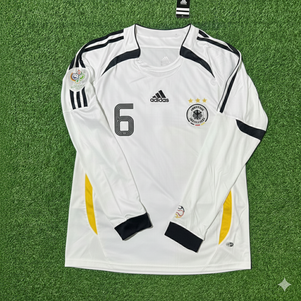 Joshua Kimmich Germany World Cup Long Sleeve White Retro Football Jersey Kit