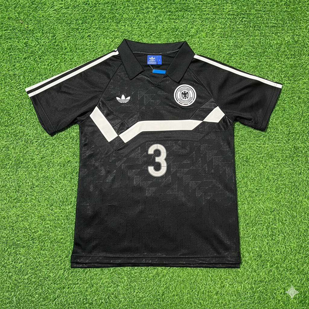 Andreas Brehme Deutschland 1990 WM Schwarzes Retro Fußballtrikot Jersey