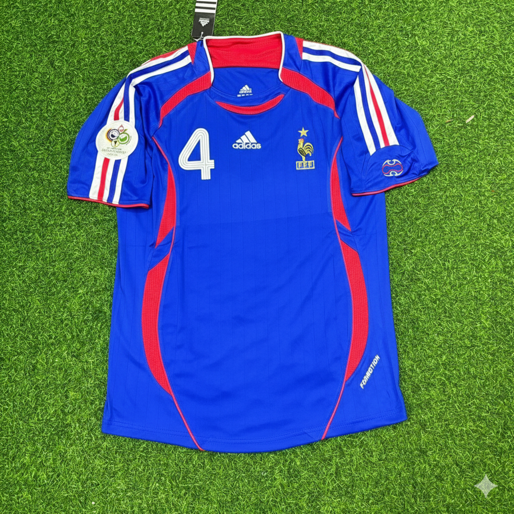 France World Cup 2006 Patrick Vieira Blue Retro Kit