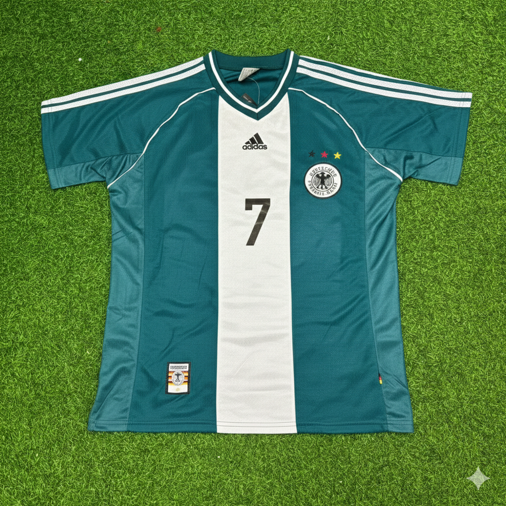 Germany World Cup 1998 Andreas Möller Away Retro Football Jersey