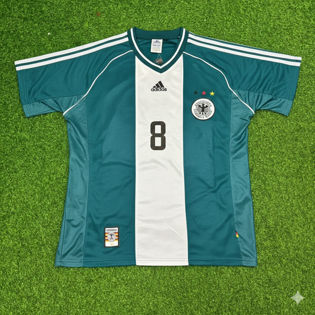 Germany World Cup 1998 Lothar Matthäus Away Retro Football Jersey