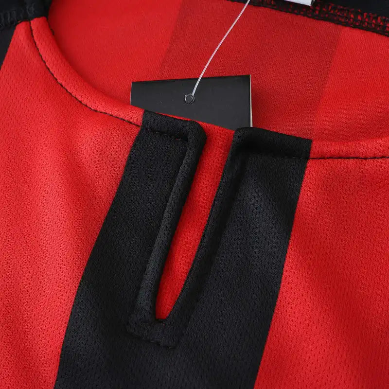 03/04 AC Milan Season Home Black And Red Retro Jersey Trikot Soccer Kit