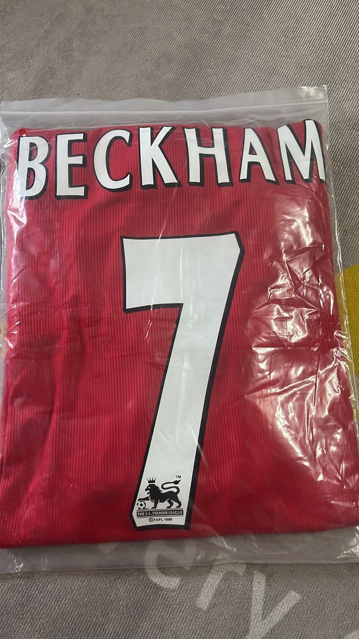 David Beckham 7 - Manchester United 1999 Long Sleeve Football Jersey Kit