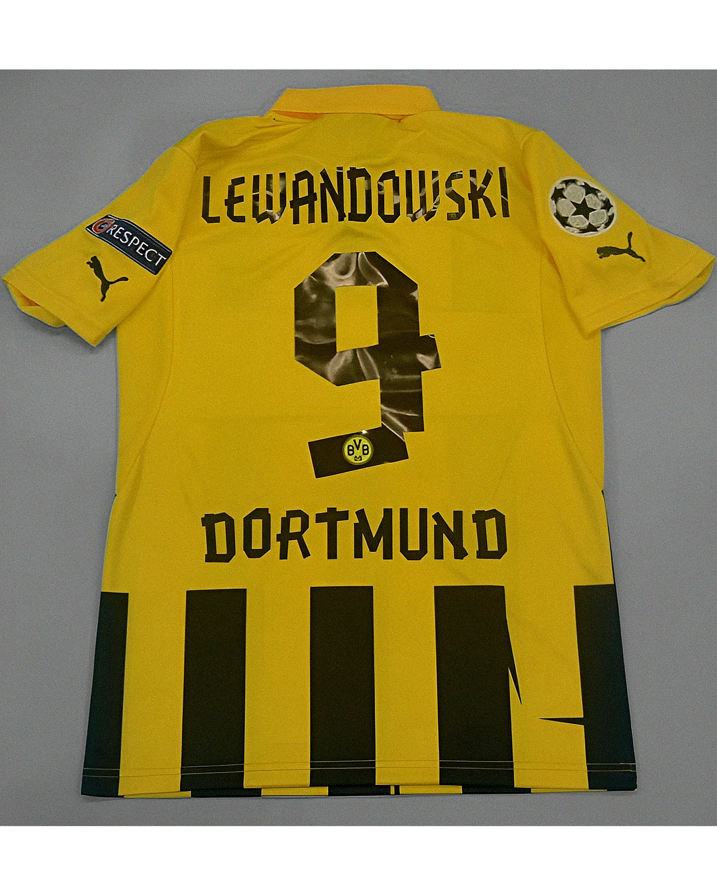 Robert Lewandowski 9 - Dortmund Home 2012/13 Champions League Retro Kit Jersey Maillot Trikot