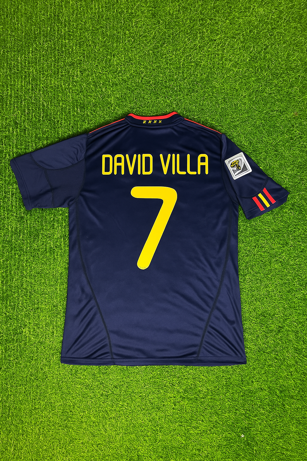 #7 David Villa - Spain 2010 World Cup Final Retro Jersey Trikot Soccer Kit