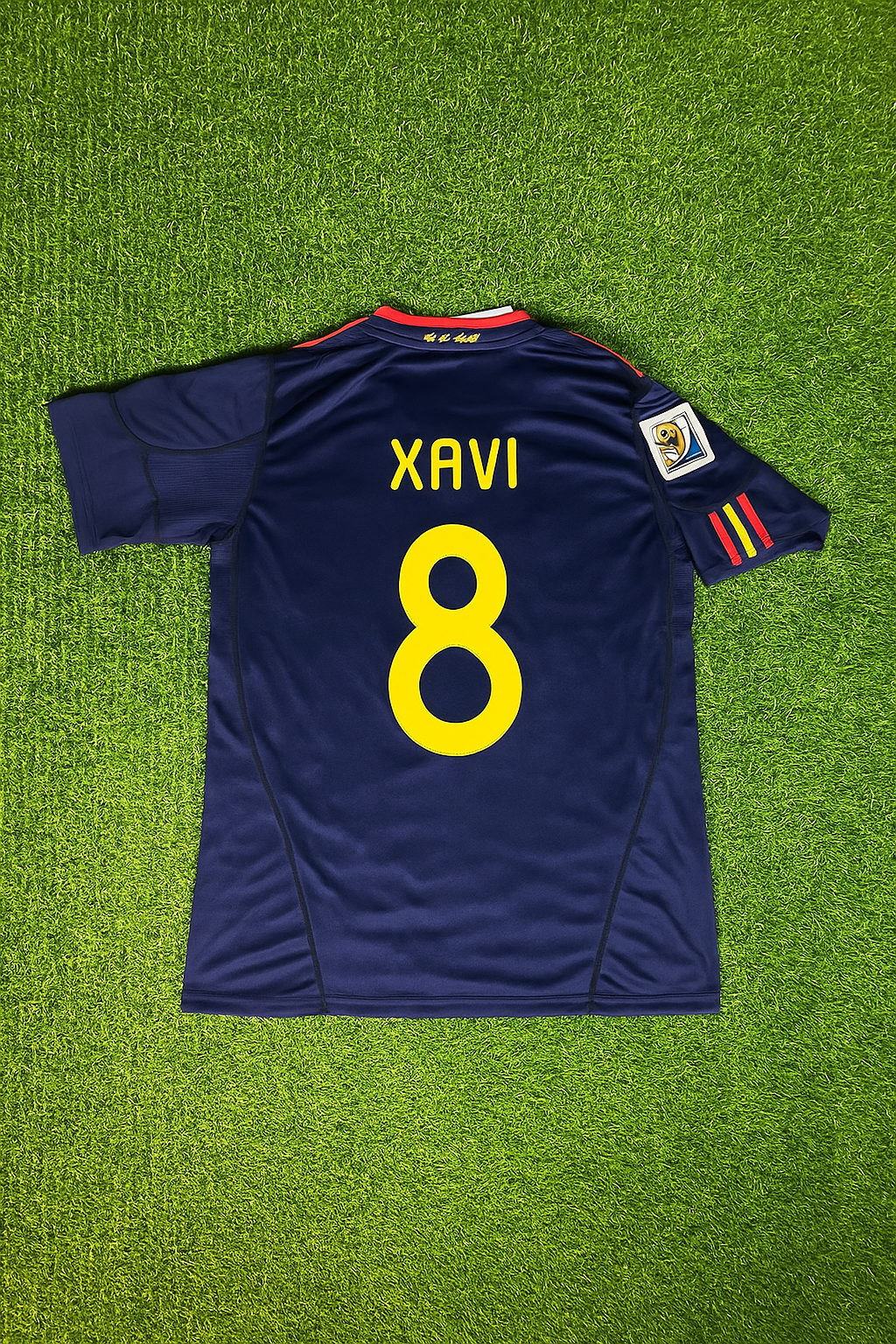 - Xavi Hernandez Spain 2010 World Cup Final Retro Jersey Trikot Soccer Kit