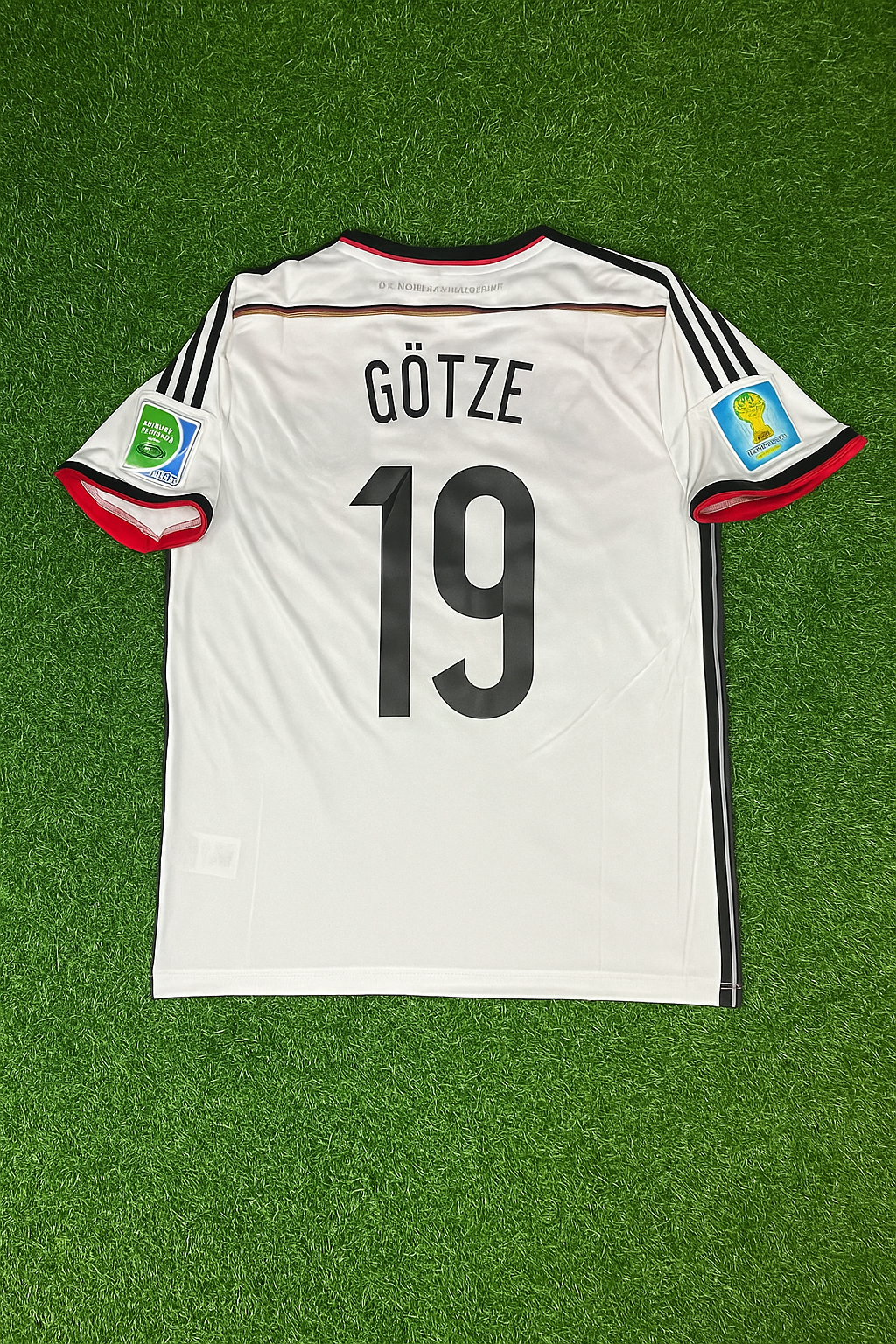 - Mario Gotze Germany 2014 World Cup White Retro Kit Jersey Trikot Maillot Soccer Kit