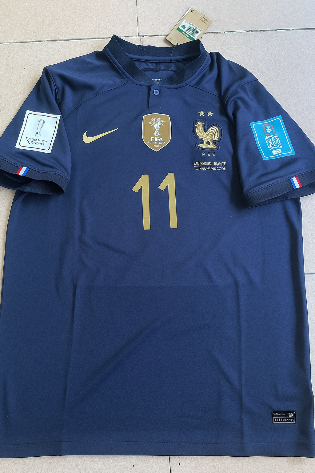France World Cup 2022 Ousmane Dembélé Final Retro Football Jersey