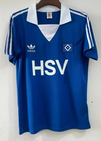 Hamburger SV Retro Heimtrikot 1979 Blau Fusball HSV 1979 Blaues Retro Soccer Kit Football Jersey