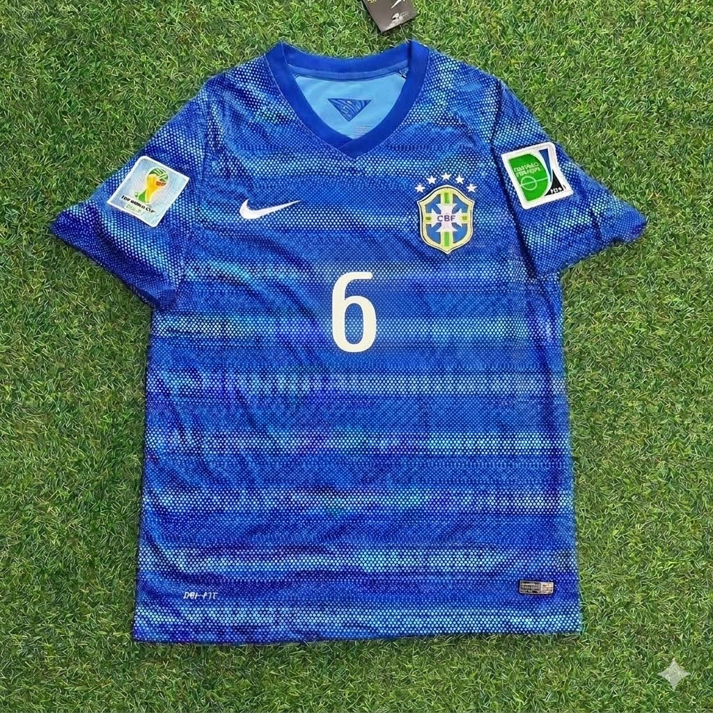 Marcelo 6- 2014 World Cup Retro Blue Football Jersey