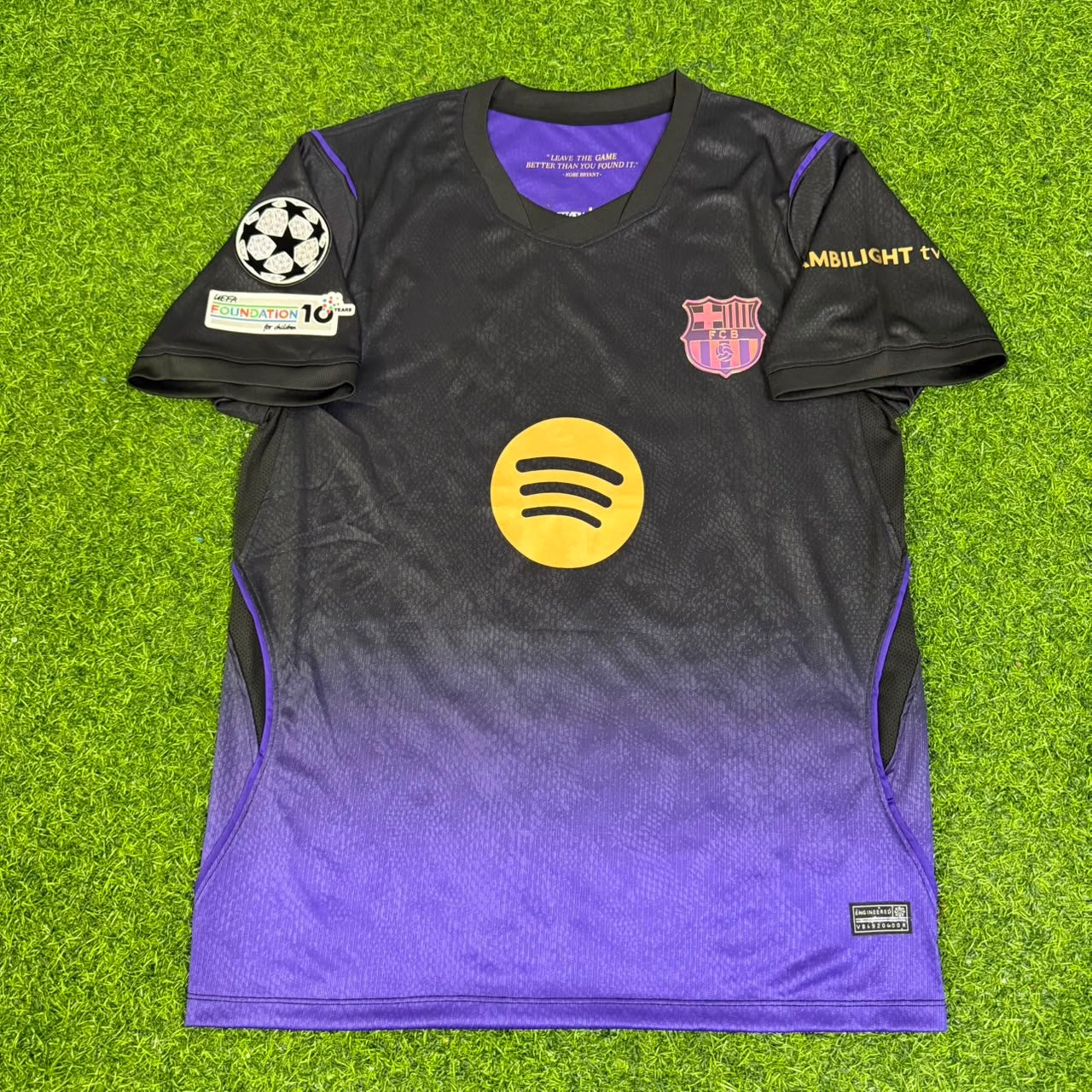 Frankie De Jong #21 Barcelona 2027 Champions League Patch Away Football Jersey