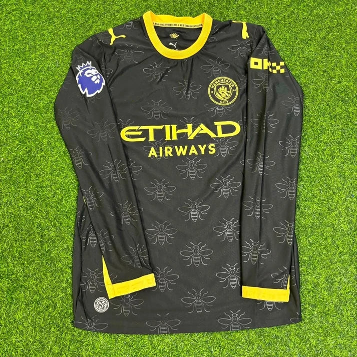 Enzo Fernandes #17 Manchester City 2026-2027 Away Black Long Sleeve Football Jersey