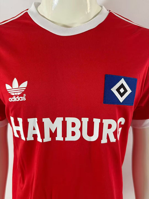 HSV 1974-75 Rotes Heimtrikot Fusball Hamburger SV Retro Soccer Kit Football Jersey