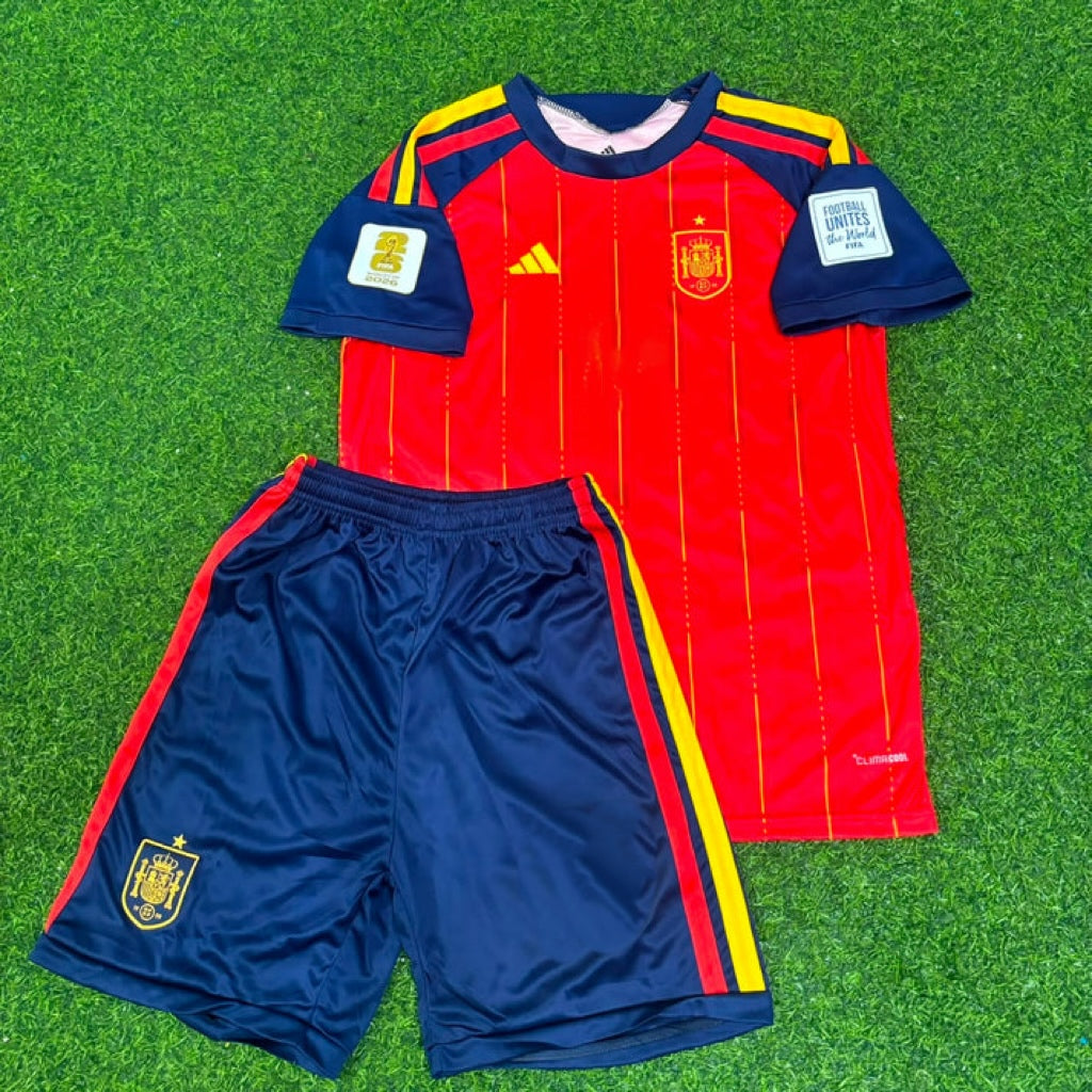 Spain World Cup 2026 Pedro Porro #12 Kids Football Jersey