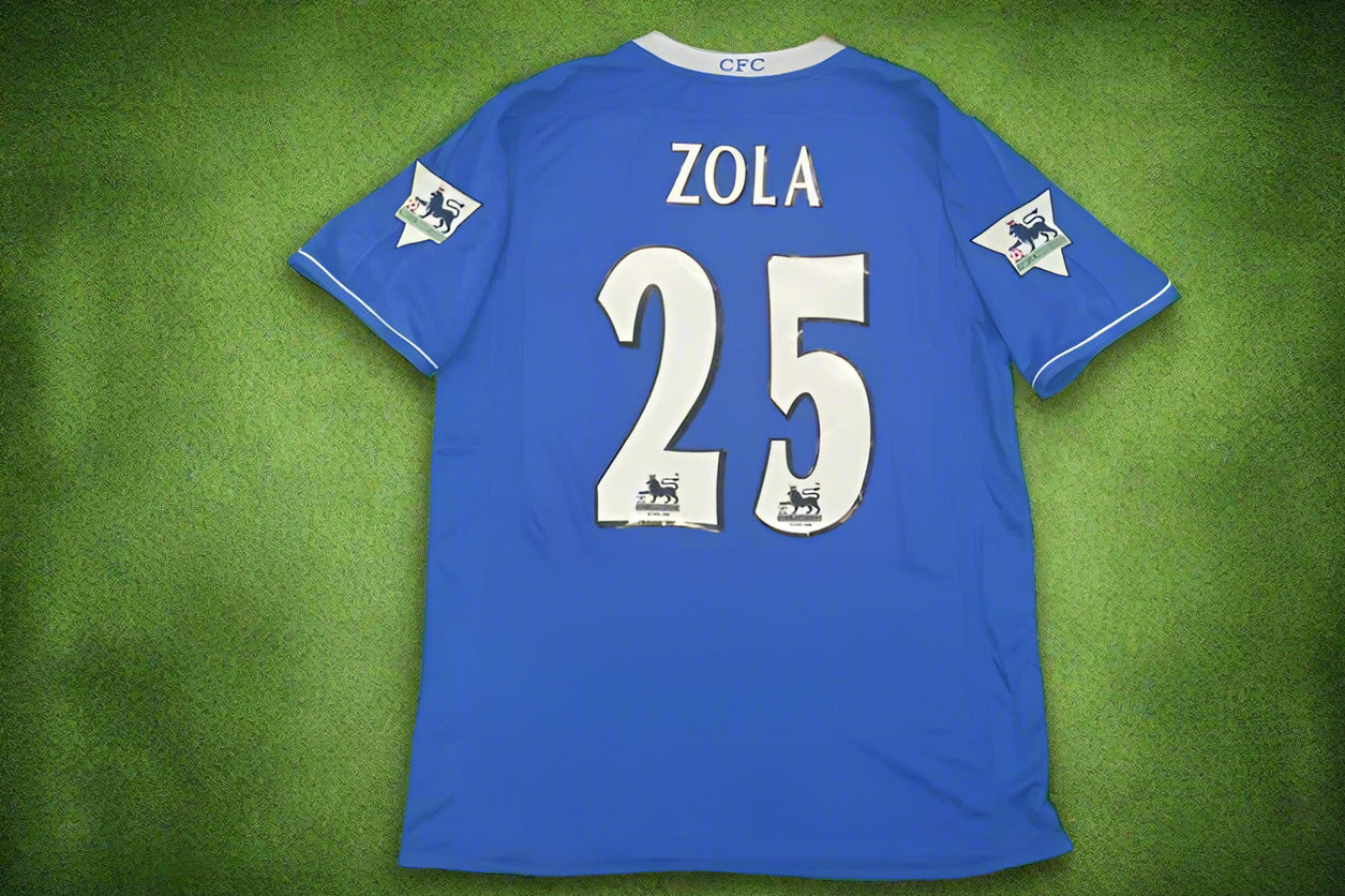 Chelsea Gianfranco Zola 2003 2005 Season Home Navy Blue Retro Jersey Trikot Soccer Kit