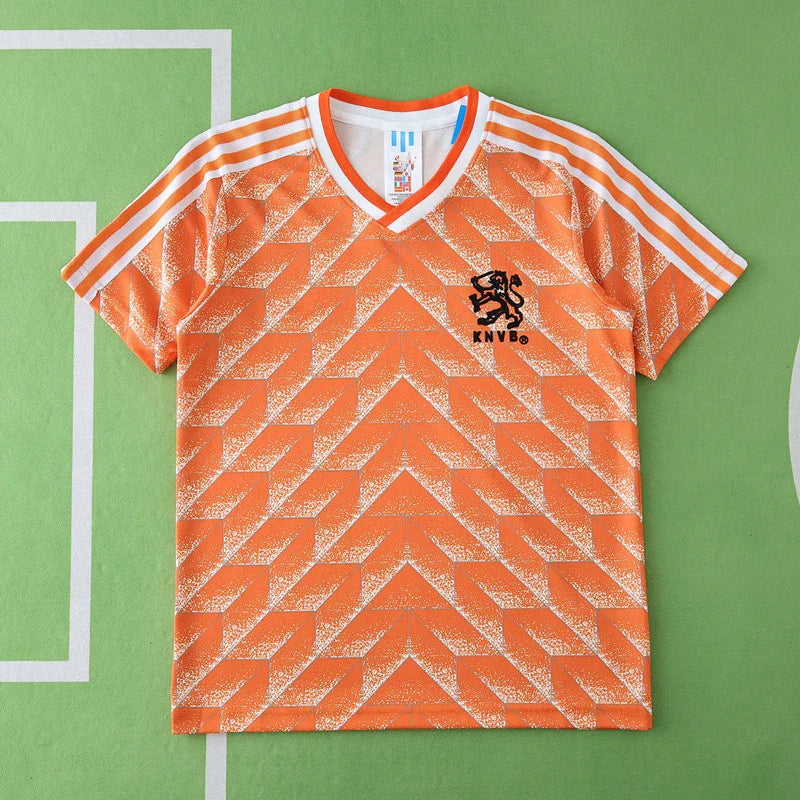 Netherlands 1988 Home Retro Kids Kit Jersey KinderTrikot Maillot Enfant