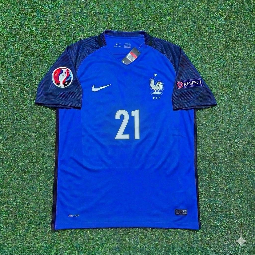 France EURO 2016 Laurent Koscielny #21 Home Retro Football Jersey