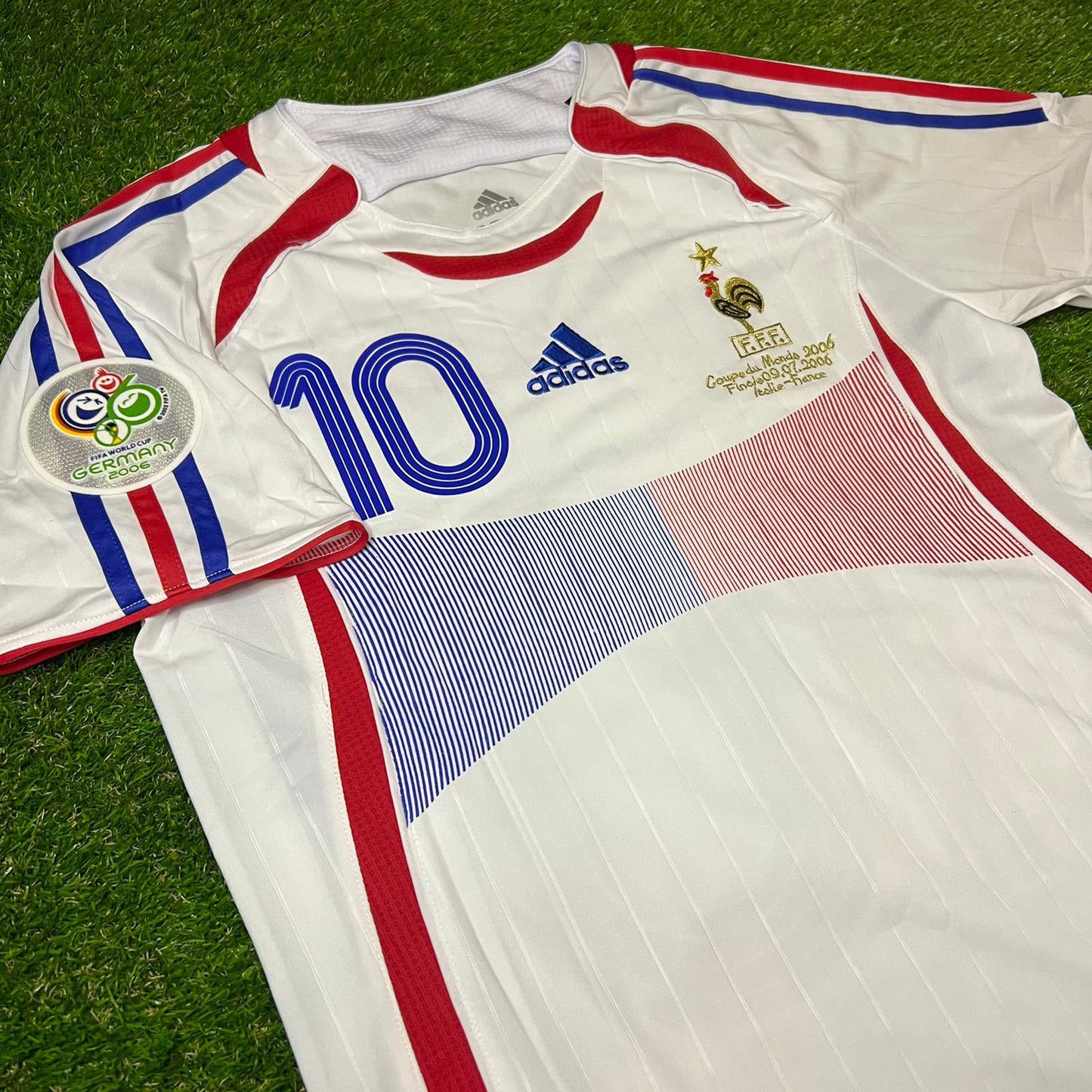 Zinedine Zidane France 2006 World Cup Final White Retro Kit – | Trikot | Maillot