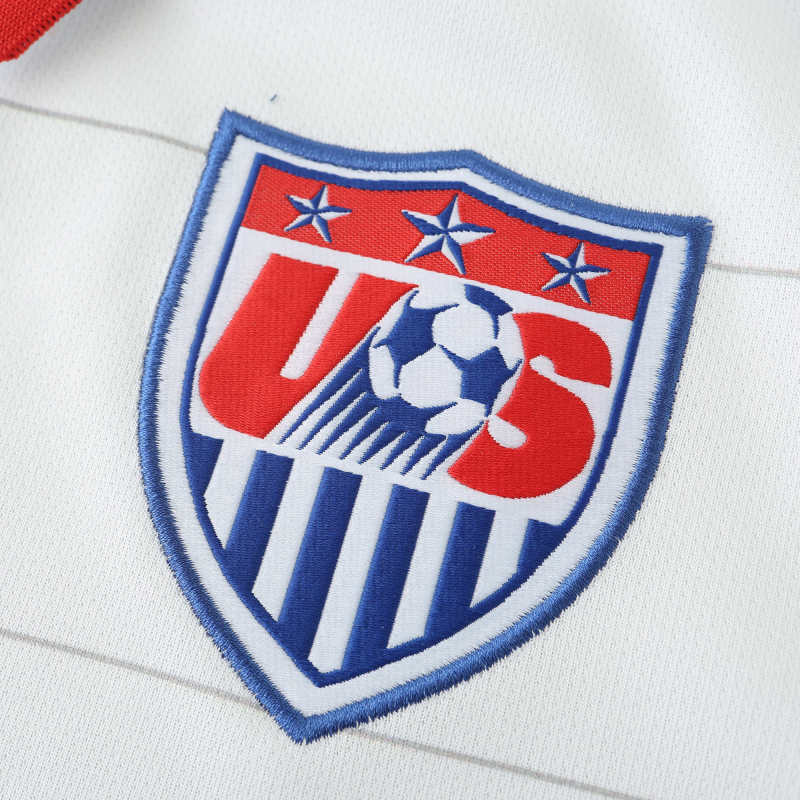 World USA 2014 Cup Retro White Jersey Triko Soccer Kit