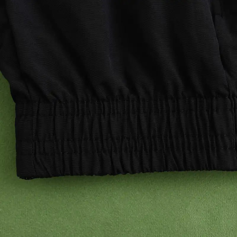 Deutschland schwarzer Trainingsanzug langarmiger Regenmantel Germany Custom Coat Germany Tracksıit