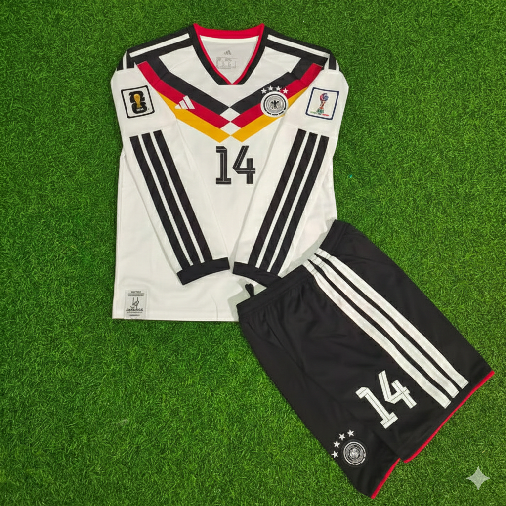 Germany 2026 Karim Adeyemi #14 Kids Long Sleeve Home Soccer Kit Football Jersey