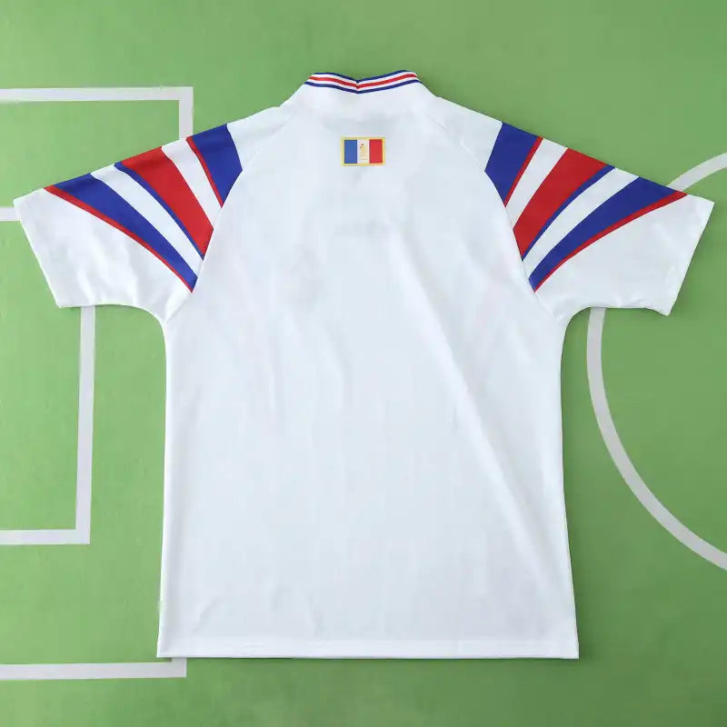 Season France 1996 Away White Retro Jersey Trikot Soccer Kit