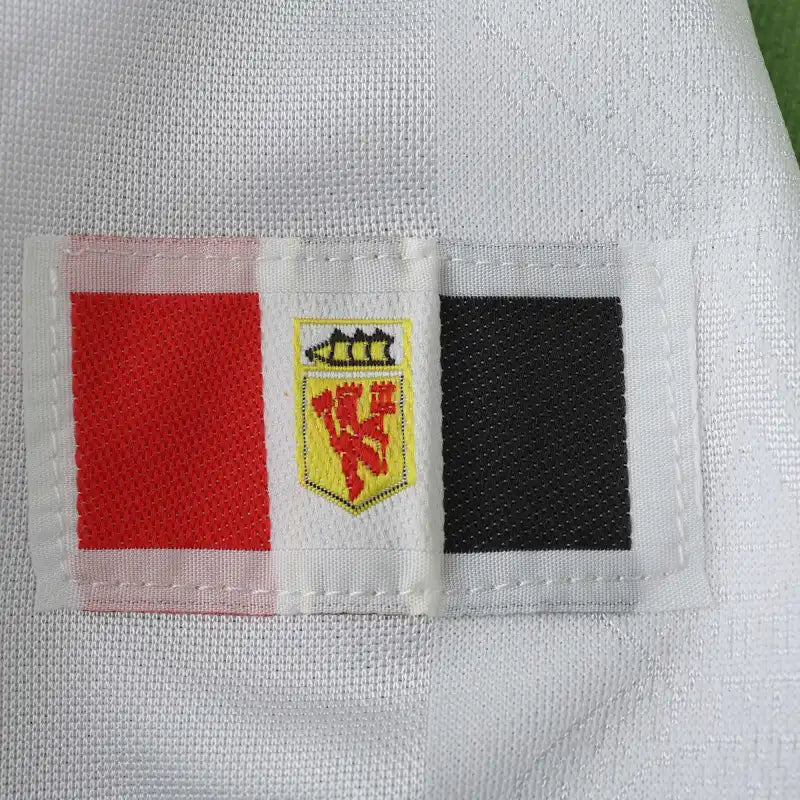 F.C Manchester United 1998 Season Away White Retro Jersey Trikot Soccer Kit