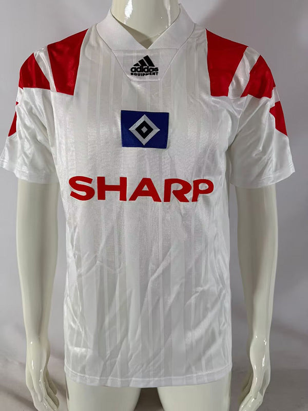 HSV 1992-93 Rotes Heimtrikot Fuball Hamburger SV Retro Soccer Kit Football Jersey