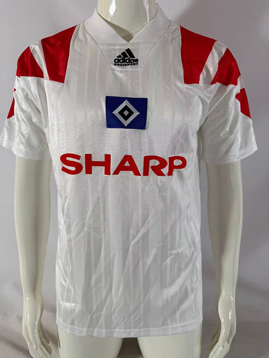HSV 1992-93 Rotes Heimtrikot Fuball Hamburger SV Retro Soccer Kit Football Jersey