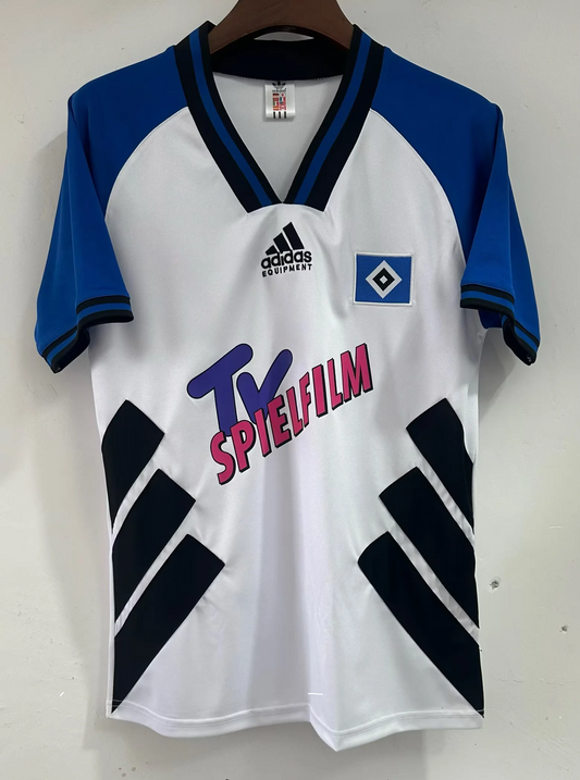 HSV 1994 Heimtrikot Blau Fusball Hamburger SV Retro Heimtrikot Soccer Kit Football Jersey