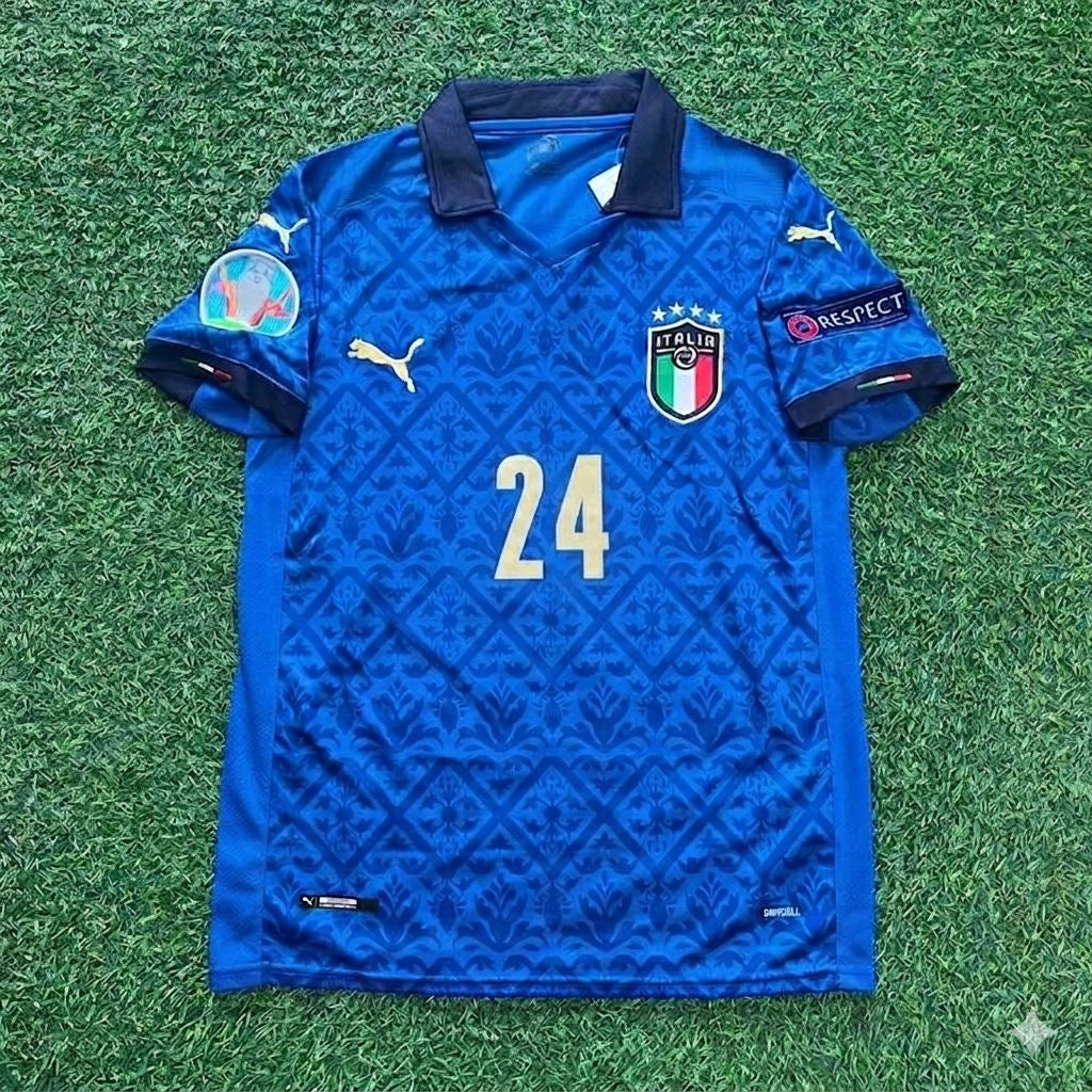 Italy EURO 2020 Alessandro Florenzi #24 Final Retro Football Jersey