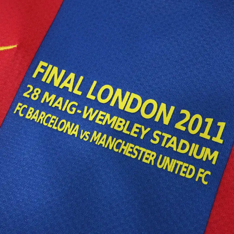 10/11 FC Barcelona Season Home Final Match Retro Jersey Trikot Soccer Kit