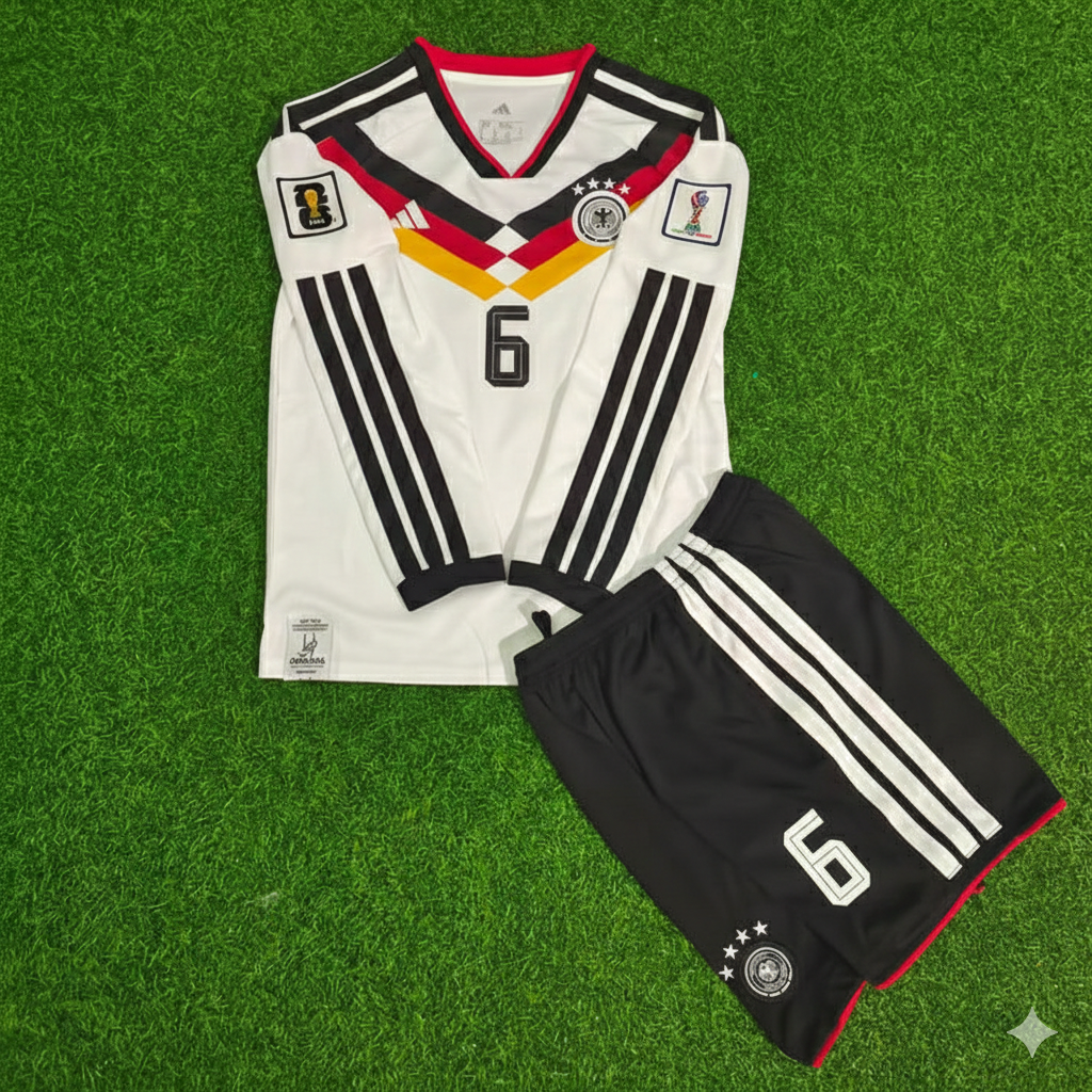 Germany 2026 Joshua Kimmich #6 Kids Long Sleeve Home Soccer Kit Football Jersey