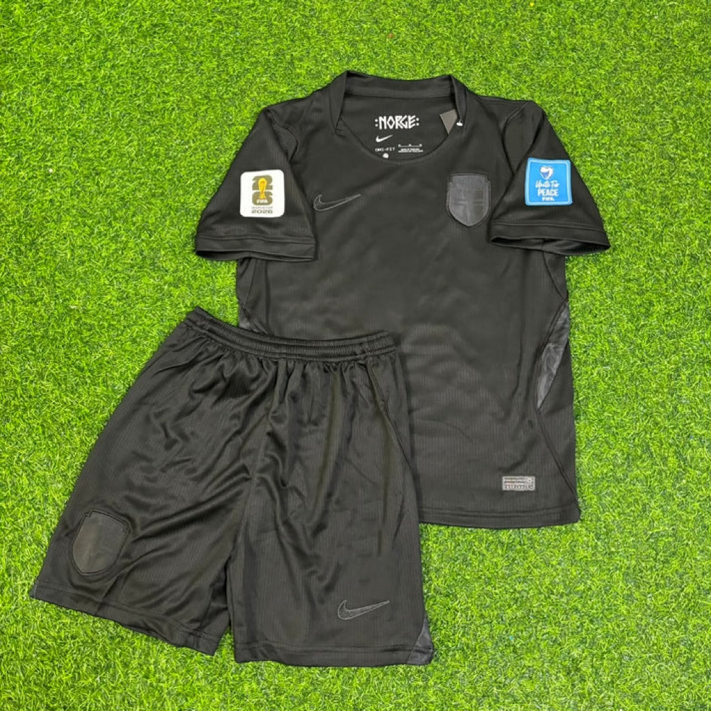 Norway World Cup 2026 Andreas Schjelderup #21 Black Away Kids Football Jersey