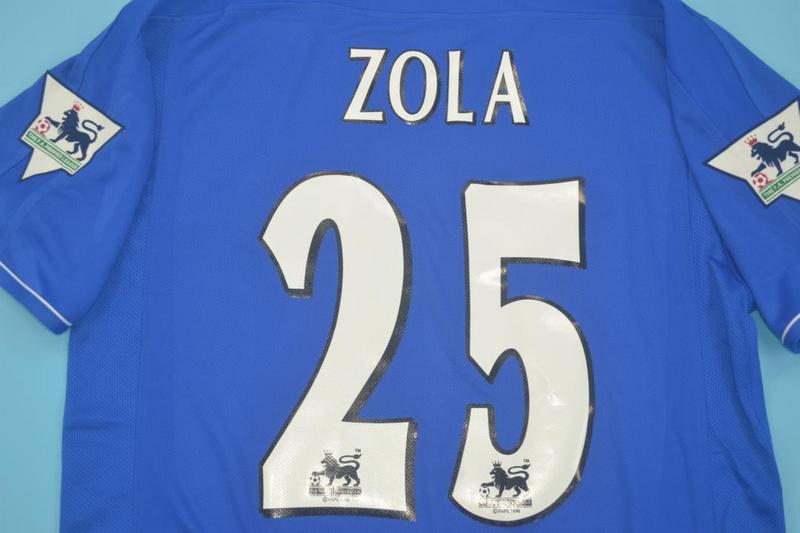 Chelsea Gianfranco Zola 2003 2005 Season Home Navy Blue Retro Jersey Trikot Soccer Kit