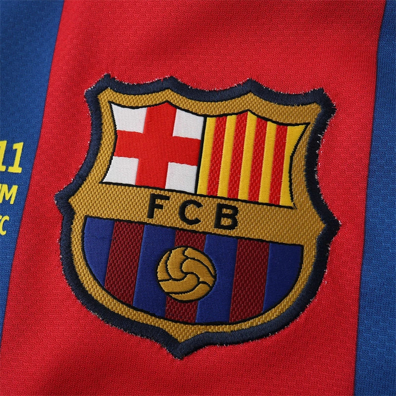 10/11 FC Barcelona Season Home final match RetroJersey Trikot Soccer Kit