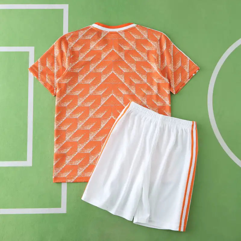 Netherlands 1988 Home Retro Kids Kit Jersey KinderTrikot Maillot Enfant