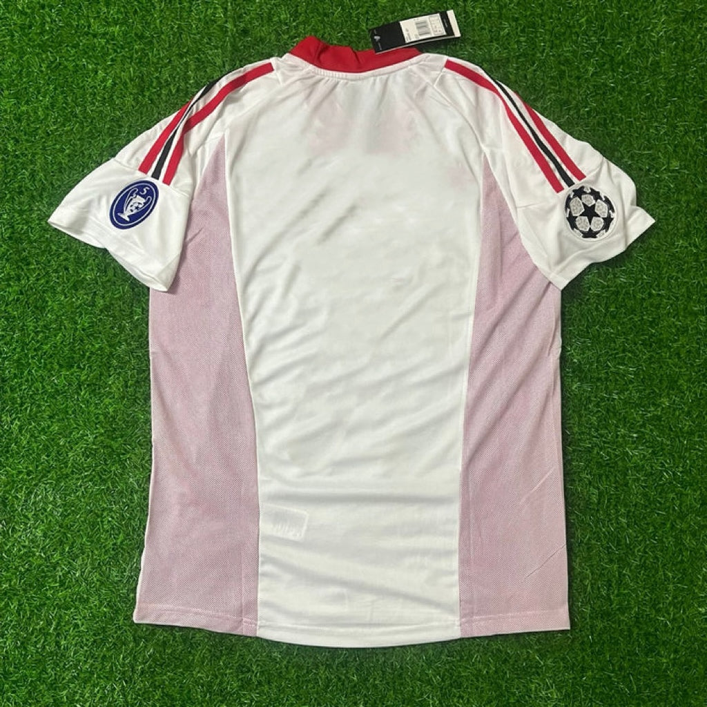 AC Milan 2003 Champions League Final Old Trafford White Retro Football Jersey