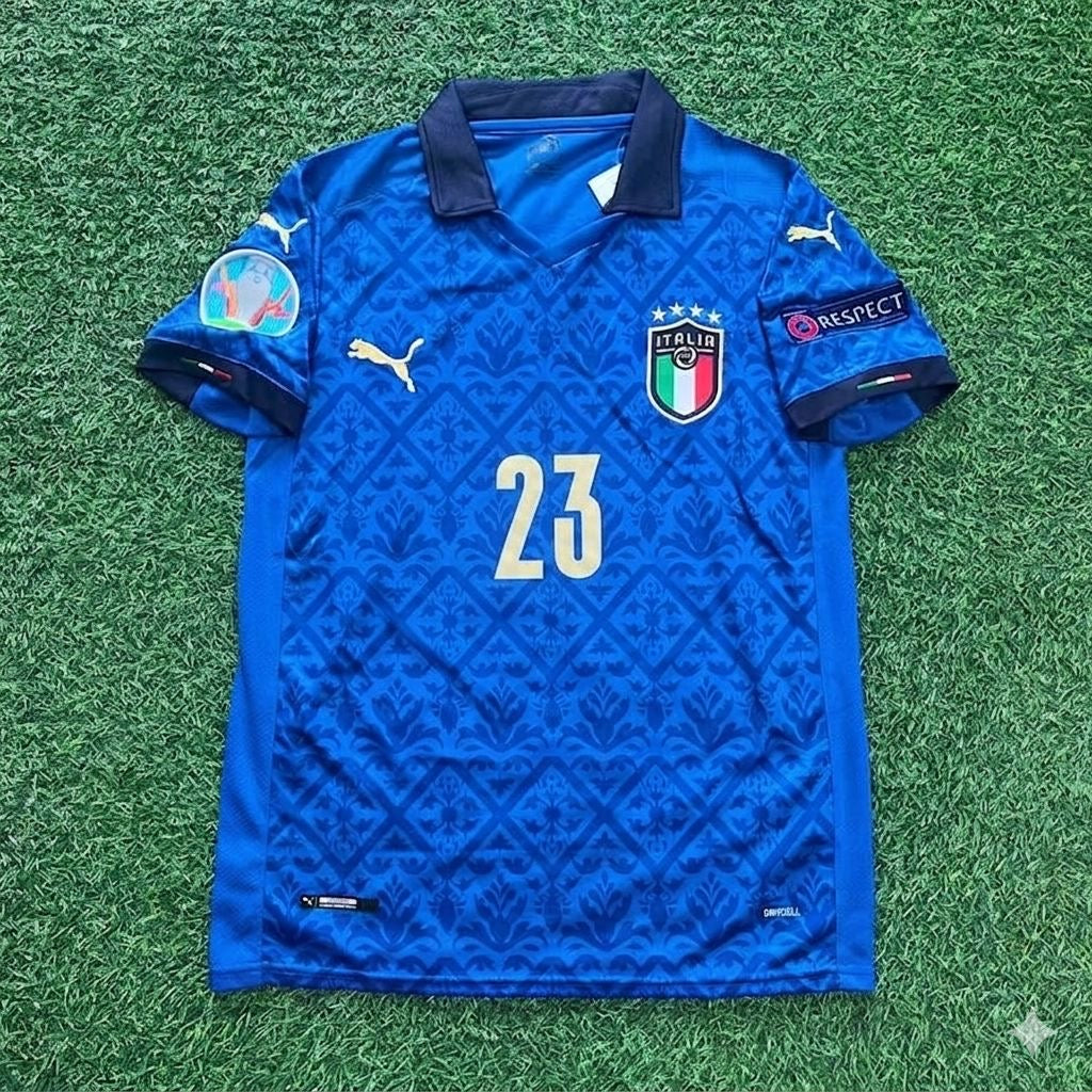 Italy EURO 2020 Alessandro Bastoni #23 Final Retro Football Jersey